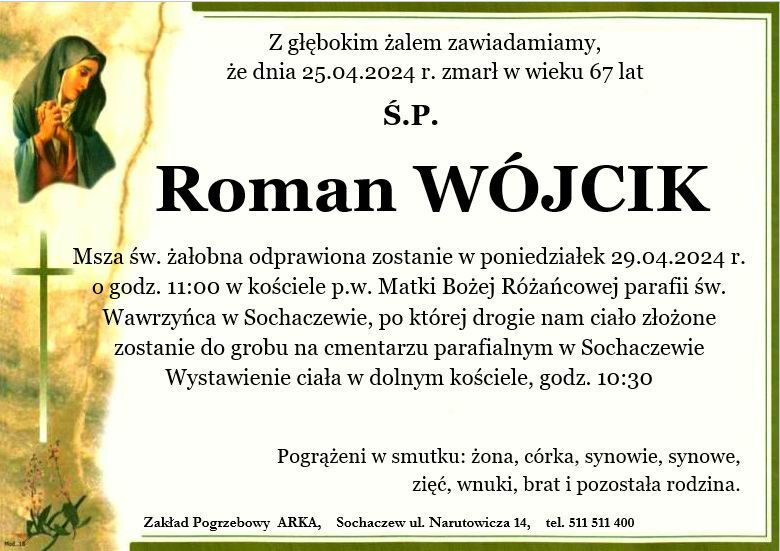 Nekrolog - Roman Wójcik