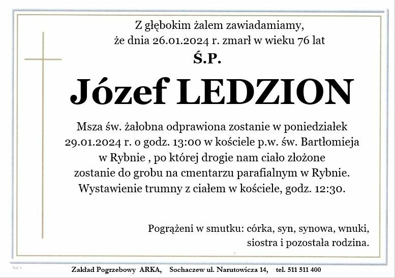 Nekrolog - Józef Ledzion