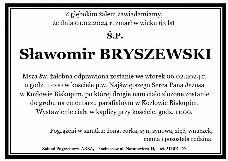 Nekrolog - Sławomir Bryszewski